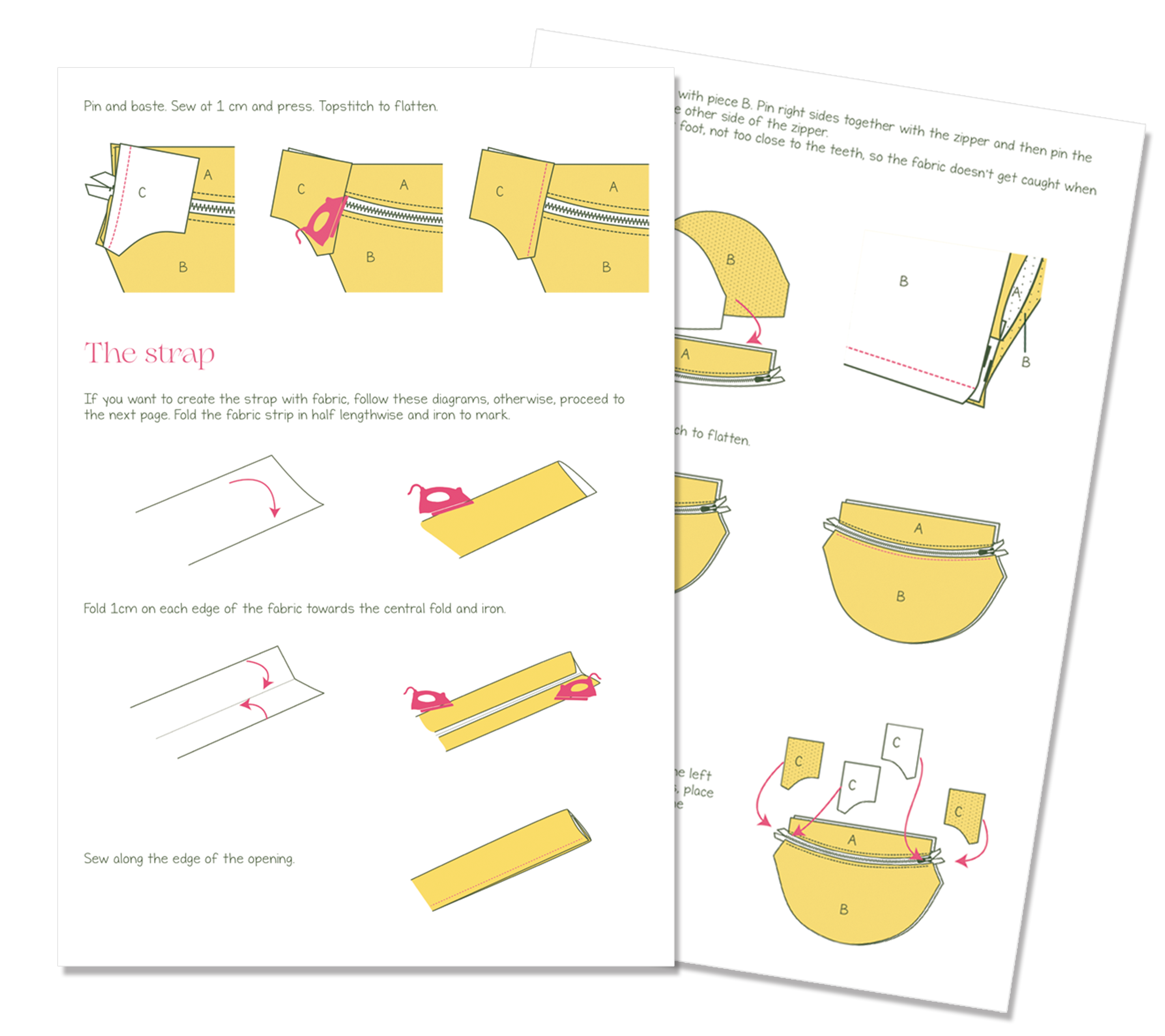 Exemple de pages du livret d'instructions